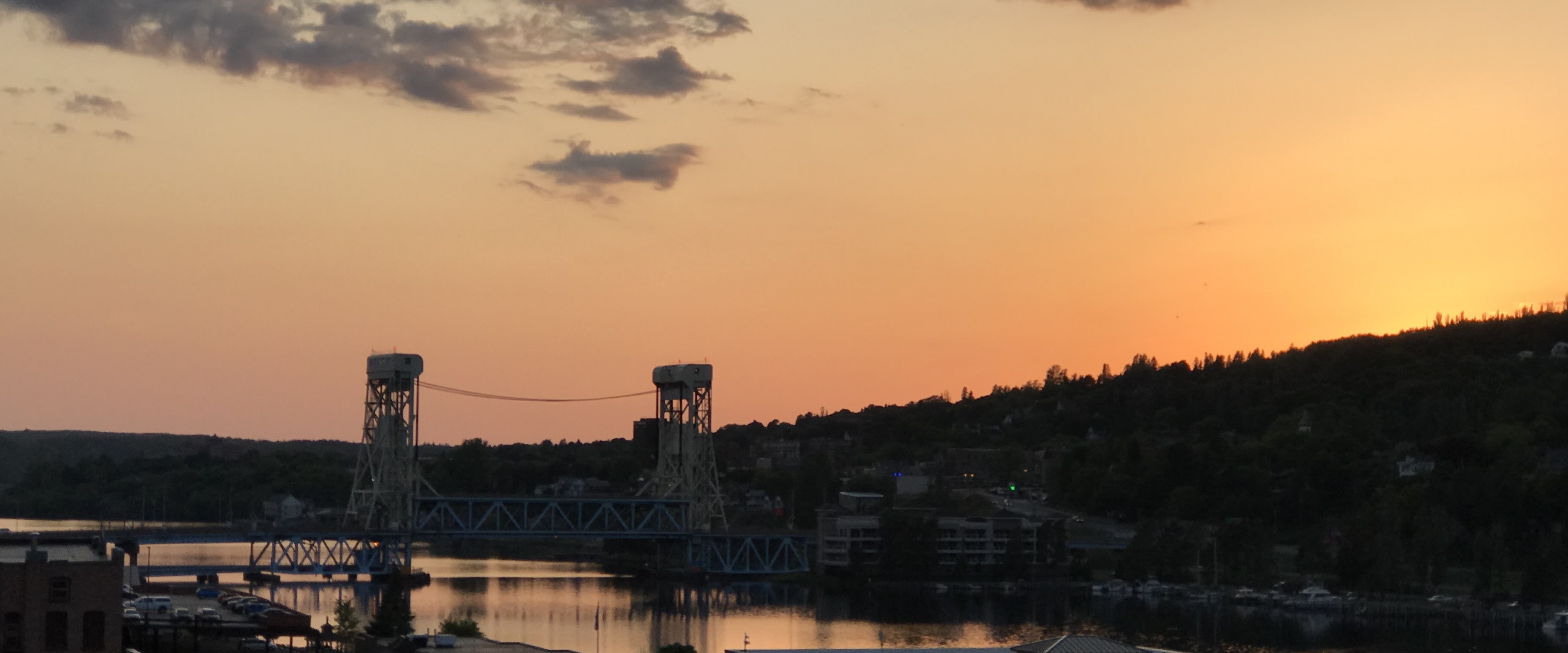 Portage Lift Bridge at sunset