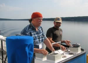 Dr. Martin T. Auer, MTU Professor of Civil & Environmental Engineering and RV Lake Guardian Captain Bob Christensen
